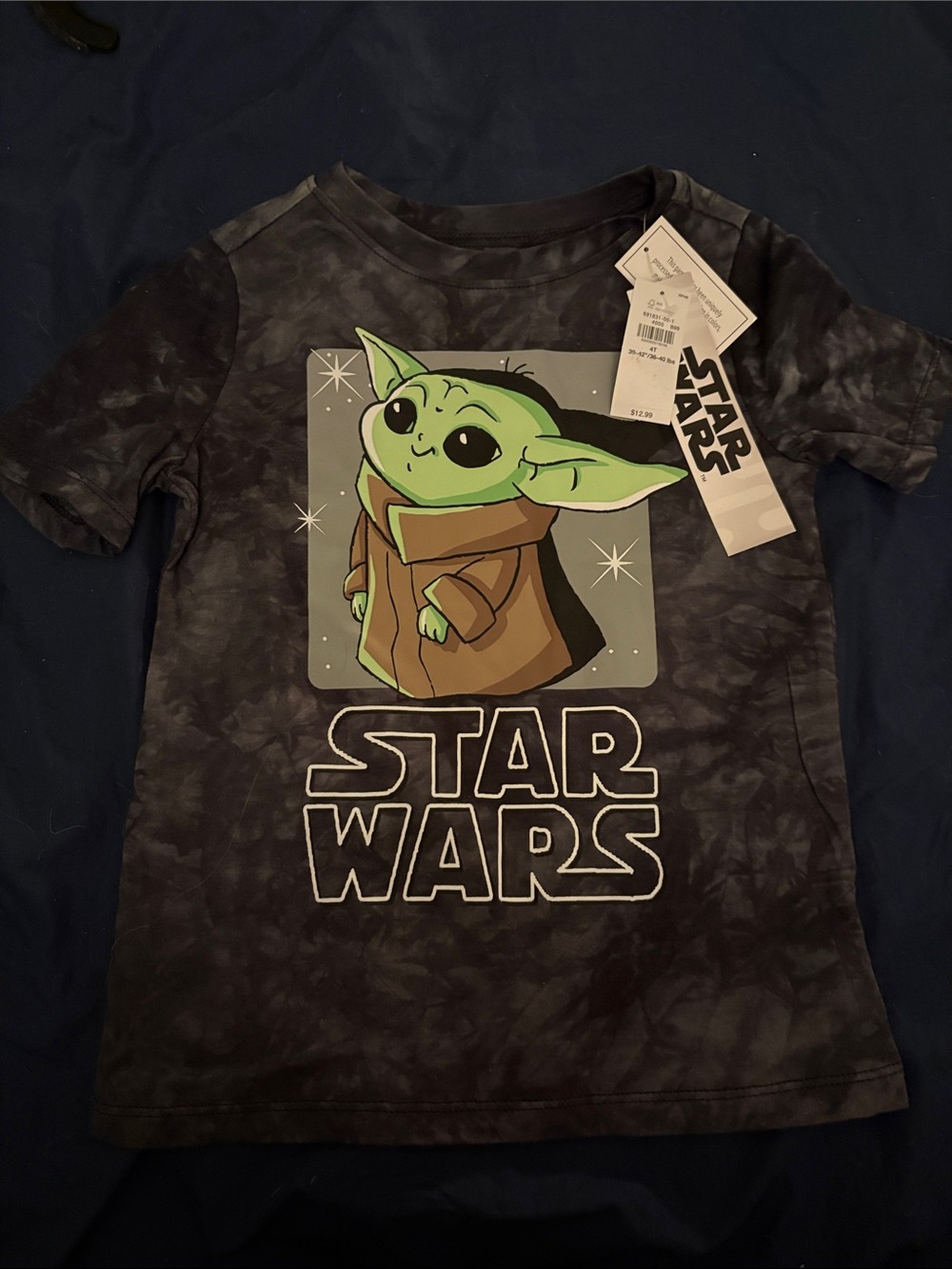 Star Wars Green Grogu Graphic Tee - Black Tie-Dye kids 4T